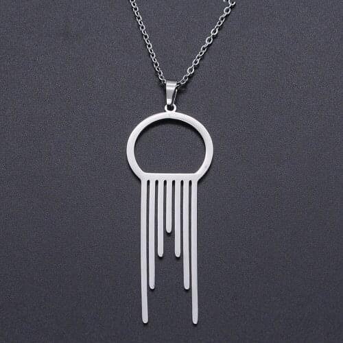 Stainless Steel Dream Catcher Necklace for Women Accept OEM Order Fashion Jewelry Necklaces Dainty Steel Necklaces Wholesale