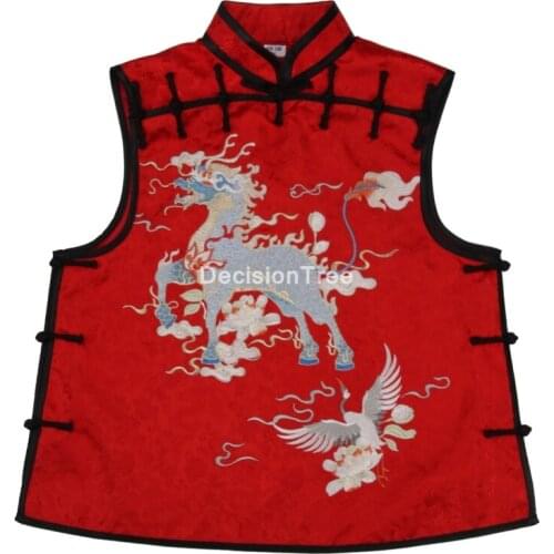 2021 chinese traditional tang suit vest women hanfu flower embroidery qipao top chinese style retro jacquard elegant lady vest