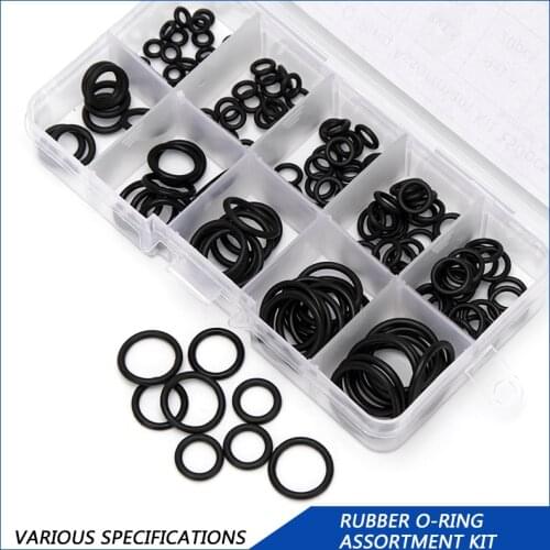 150PCS DIY PCP NBR Rubber Sealing O Rings Gasket Replacements Socket Black O-rings CS 1.5mm 1.9mm OD 6mm-20mm 10 Sizes DQ035