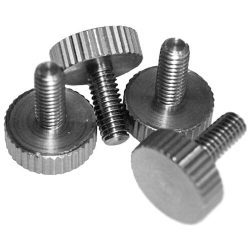 2pcs M6 stainless steel flat head knurled hand screws round hands twist bolts grip screw handle knob bolt CB835 10mm-70mm long