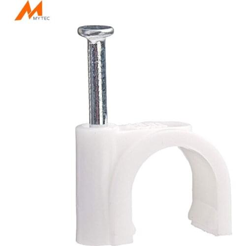 20-100PCS Round Cable Clips Wire Nails 6mm - 32mm Wire Cord Tie Holder Clips Hardware