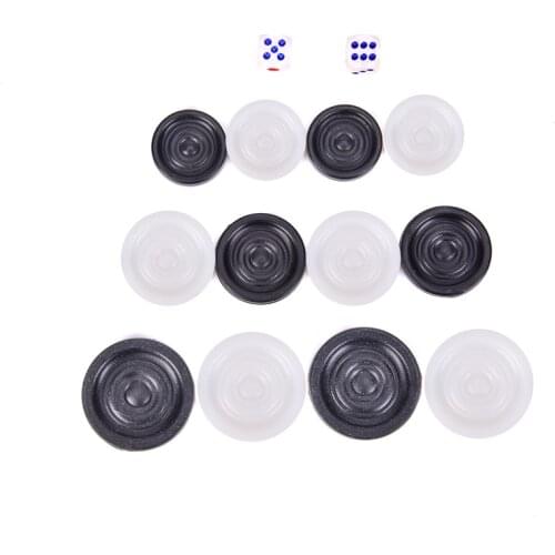 HOT!32 Pieces Plastic Chess Pieces Draughts Board Game Chess Pieces Draughts&Checkers&Backgammon Chess Piece for Kids Learning