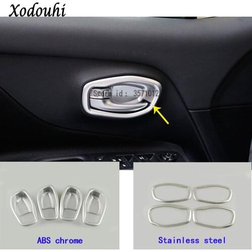 For Jeep Renegade 2016 2017 2018 2019 2020 Car Stick Trim ABS Chrome/stainless Steel Door Inner Handle Bowl Frame Lamp Armrest