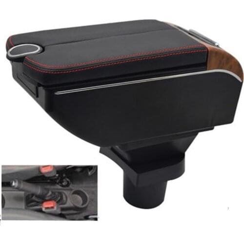 Car chevrolet spark armrest storage box auto interior Leather car-styling central container Store content box accessories parts