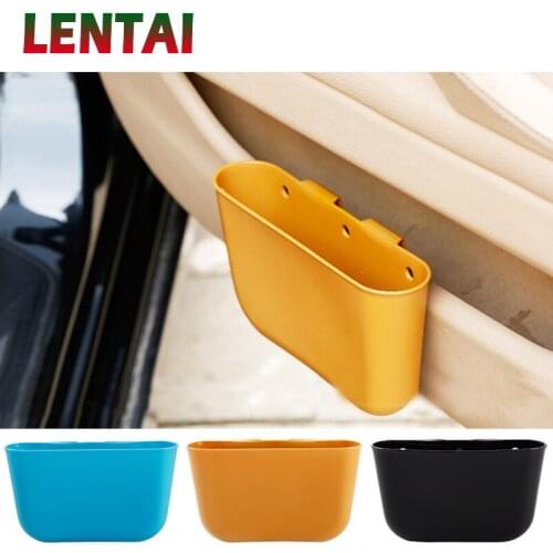 LENTAI For Peugeot 206 307 407 308 207 508 2017 Alfa Romeo 159 Ssangyong Saab 1PC Car Hanging Trash Box Phone Holder Storage Bag