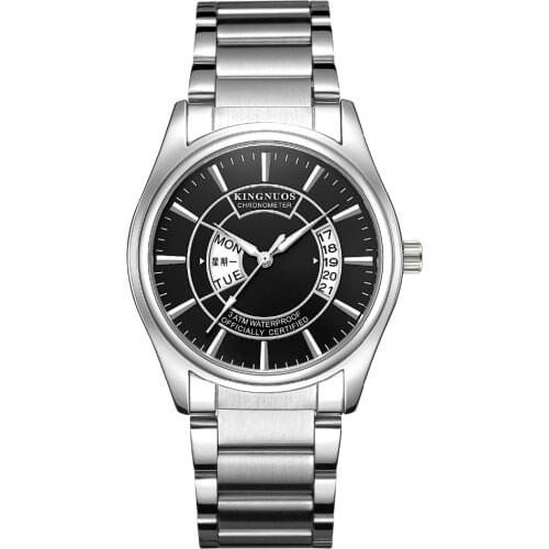 Business Mens Watches Top Brand Quartz Wrist Watch Men Fashion Stainless Steel Waterproof Week Date Clock Relogio Masculino