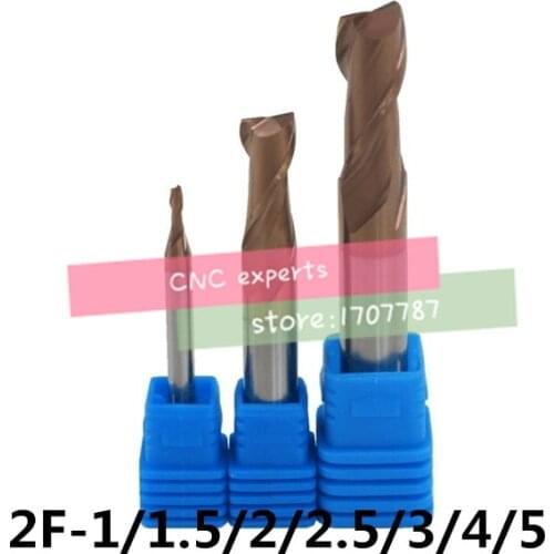 Cnc Router 2F-1/1.5/2/2.5/3/4/5,hrc60,carbide End Mills,carbide Square Flatted Mill,2 Flute,coating:nano,factory Outlet Length