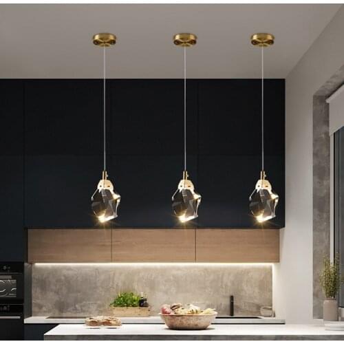 Crystal Led Pendant Lights Nordic Living Room Dining Room Bar Kitchen Hanging Lamps Luminaire Indoor decor Light Fixtures