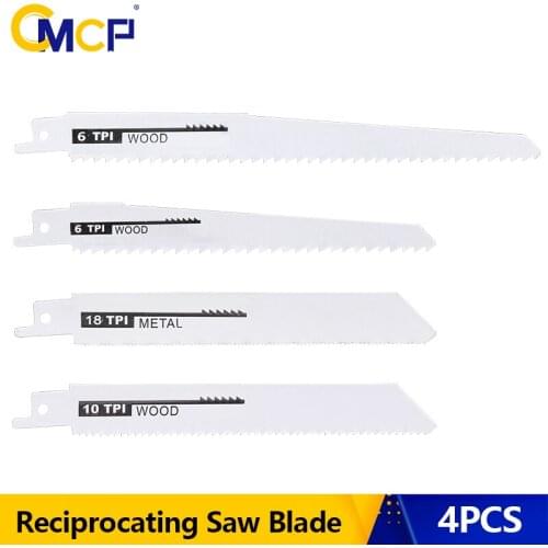 CMCP 18TPI BIM/10TPI BIM/6TPI WOOD Saber Blades 4PCS Jig Saw Blade for Cutting Wood Plastic Pipe Metal Reciprocating Saw Blade