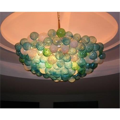 Cheap Chihuly Style Hand Blown Glass Bubble Chandelier Lighting For Living Room
