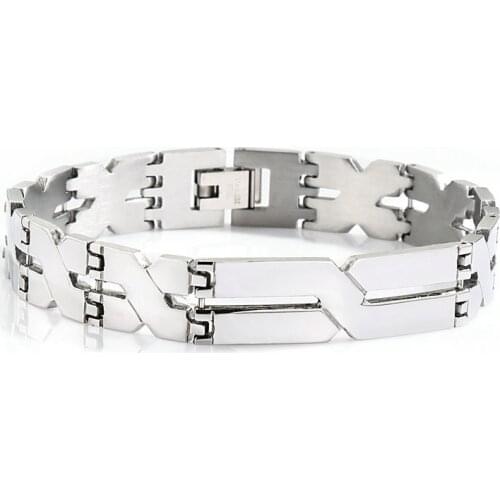 New Fashion Hip Hop Rock Mens X Bracelet Punk Stainless Steel Bracelet for Men Free Shipping S-090