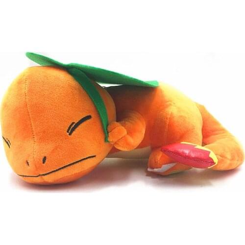 28cm Pokemon Plush Sleep Position Kawaii Charmander Anime Plush Doll Cute Pokémon Short Stuffed Cartoon Figures Kids Toy Gift
