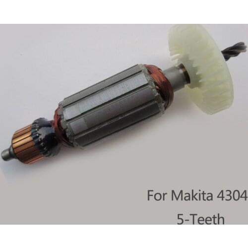 AC 220V 5-Teeth Drive Shaft Electric Curve machine Armature Rotor for Makita 4304,Boutique curve saw tools accessories