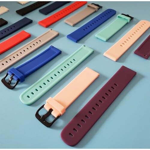 Sports silicone strap for Amazfit GTR 42mm/Amazfit Bip lite Watchband 20mm for Huami Amazfit GTS watch band Replaceable Bracelet