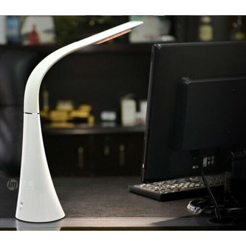 [Seven Neon]4sets fashion Portable 7W 30LM COB LED table lamp with flexible arm and sliding touch dimmer led desk lamp