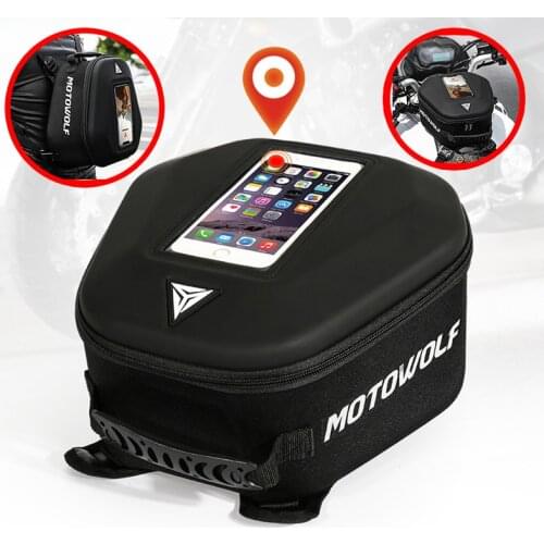 Motorcycle Oil Fuel Tank Bag Magnetic Motorbike Saddlebag Phone Holder Storage For Honda For Yamaha For BMW R1200GS For Triumph