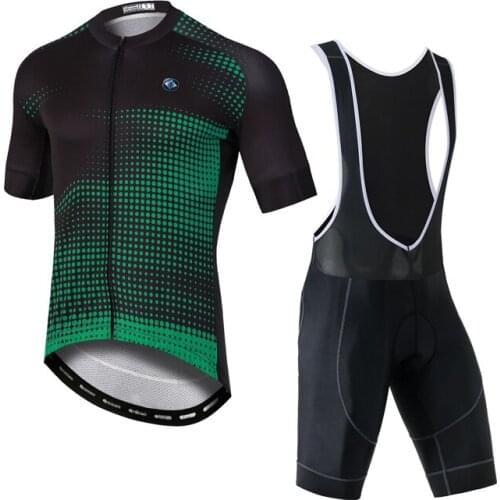 YOCENE Cycling Shorts Sleeve Wear Green CColour Compression E-Bike Set Men Clothes