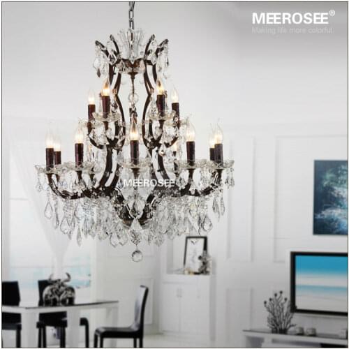 Vintage-style Crystal Loft Pendant Light Retro Rust Pendant Light Fitting Suspension Drop Light for Home Decor Free Shipping