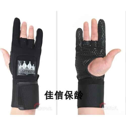 Top quality Bowling Slip resistant Wrist Gloves with steel plate free shipping