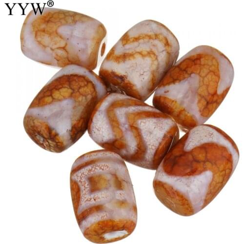YYW 10 Pcs Natural Tibetan Agates Onyx Dzi Beads 14x18x14mm Jewelry Accessories Making DIY Necklace Bracelet Good Gift Dzi Beads