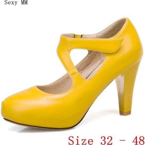 Women High Heel Shoes Platform Pumps Woman High Heels Party Shoes Kitten Heels Plus Size 32 33 - 40 41 42 43 44 45 46 47 48