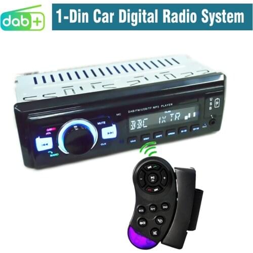 1 DIN Digital DAB+ Radio Tuner Stereo Receiver Dab FM AM Audio RDS With Bluetooth Hands-free USB MP3 Use Original Car Antenna