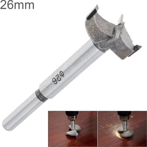 1 PC 26mm Tungsten Steel Hard Alloy Wood Drill Bits Woodworking Hole Opener for Drilling on Plaster&Plastic Boards /Wooden Board