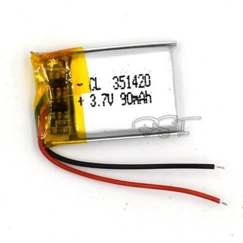 10Pcs 3.7V 351420 With Protective Plate 90mAh Rechargeable Polymer Lithium Battery For PSP Navigation Ebook Core Li-ion Cell