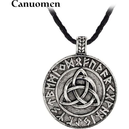 Viking amulet triangle knot necklace pendant retro man slav Pendant Birthday Gift Vintage Necklaces Jewelry Accessory 10 pcs