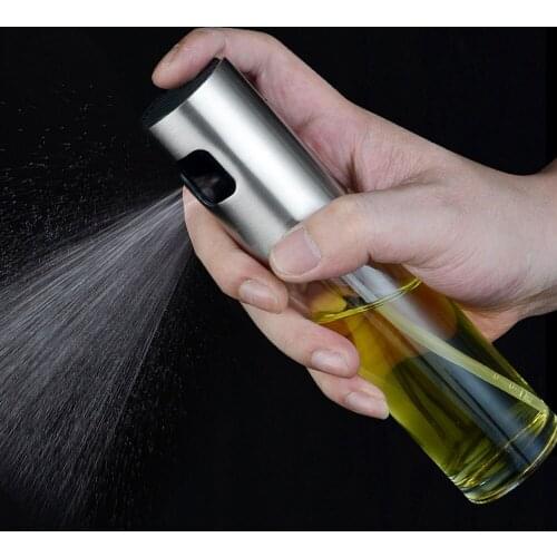 100ML Outdoor camping barbecue kitchen bar party barbecue stainless steel spray bottle brush funnel silicone oil sweeping bottle