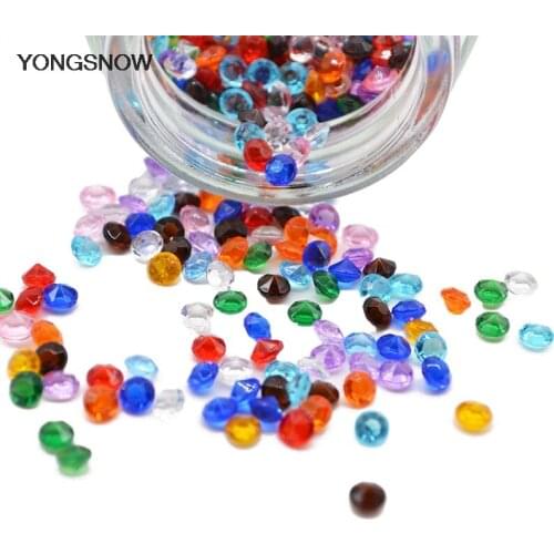 1000pcs Mini Acrylic Diamond Confetti Table Decoration Sewing Fabric Garment Fake Diamond Gems Centerpiece Party Decor Supplies