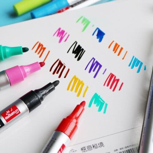 12 Colors/Set 2.5mm Acrylic Paint Marker pen for Ceramic Rock Glass Porcelain Mug Wood Fabric Canvas Painting Detailed Marking