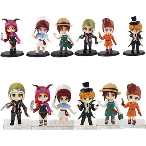 9-11cm 6pcs/lot Identity V Gardener Emma Woods Doctor Jack Q Ver. Mini Doll PVC Action Figure Model Toy Doll Gifts