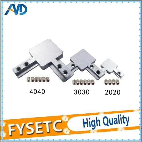 4pcs New 3D printer 2020 3030 4040 T Slot Aluminum Profile 3-way 90 deg inside corner bracket Interior Connector f/ Alu-profile