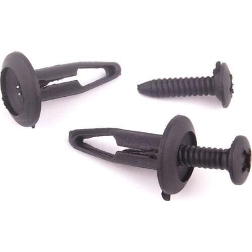 50Pcs Screw Type Retainer Rivet Fastener Clips 6mm Hole 6502871 For 300 Town & Country Edge Escape Expedition Explorer Fiesta