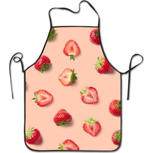 Strawberries Cooking Kitchen Baking Gardening Haircut Cute Apron Funny Bib Aprons for Women Men Chef