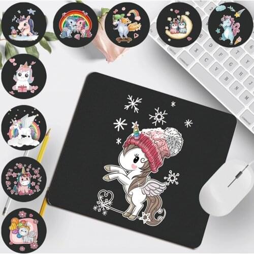 Gaming Mouse Pad Home Office Computer Mousepad PU Leather Unicorn Pattern Series Mouse Mat Office Desk Accessories