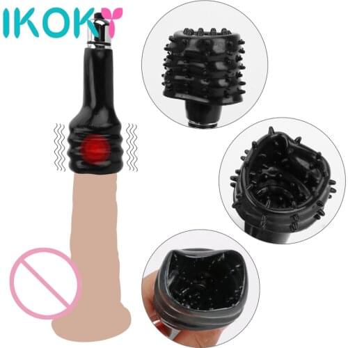 IKOKY Vibrator Glans Exercise Penis Head Massager Sex Toys for Men Lasting Trainer Delay Ejaculation Male Masturbator Cock Ring