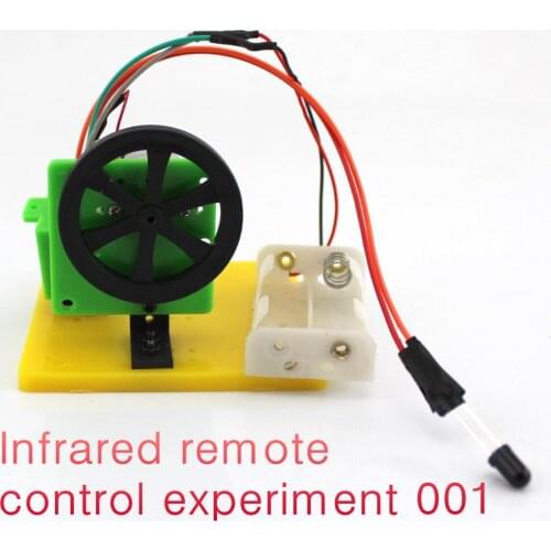 Infrared remote control experiment 001,diy Technology made by hand,Puzzle assembly model material DIY MOTOR