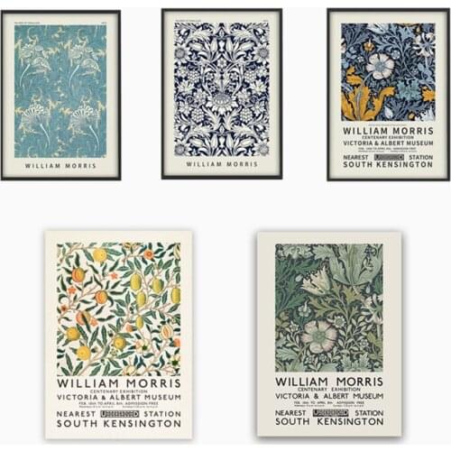 Canvas Painting Posters and Prints William Morris The Victoria and Albert Museum Exhibition Wall Art Living Room Home Decor