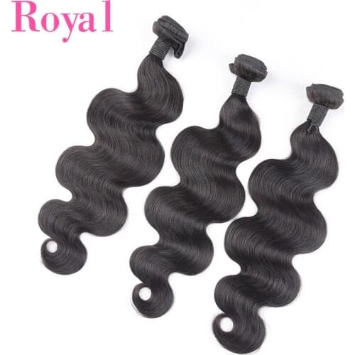 ROYAL Malaysia Hair Weave Bundles Body Wave 100% Human Hair 1/3/4 Bundles Natural Black Color Remy Hair Extensions