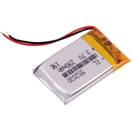10pcs /Lot 552030 3.7v 290MAH battery lithium polymer battery discharge Wholesale For MP3 Smart watch toys DVR Sports headphone