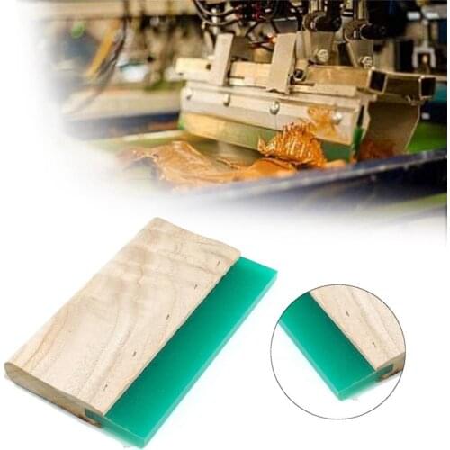 Oily Screen Printing Squeegee With Wooden Handle Wear-proof Flat Head Silk Screen Printing Squeegee Rubber Board for Oil ink