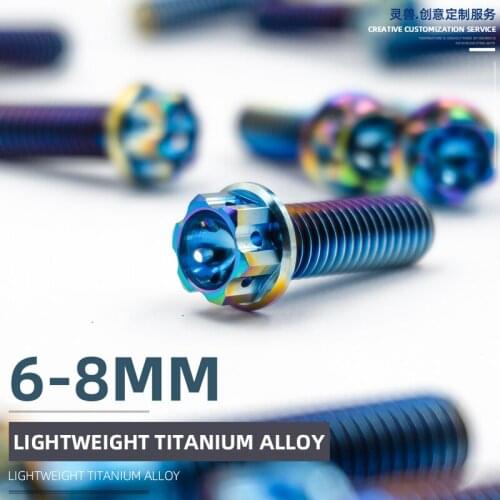 Motorcycle Modified Nut Titanium Alloy Screw M8 Motocross Titanium Alloy Color M6 Screw Car-styling Moto Screw Spirit Beast