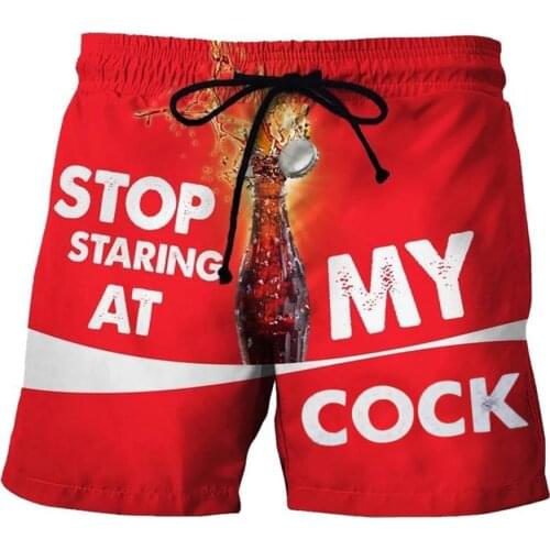 Mens Board Shorts Elastic Waist Cartoon Print Beach Shorts Holidy Causual Pants For Man Hot Sales