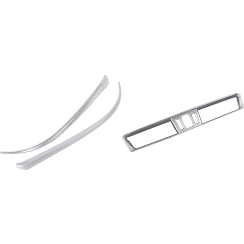 Side Rearview Mirror Trim Cover Decorative Car Accessories with Matte Chrome Console Air-Conditioning Vent Cover Trim