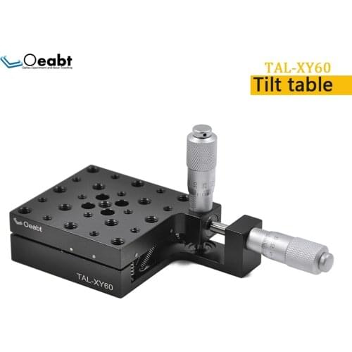 Oeabt TAL-XY60 Pitch Deflection Stage Manual Two-Axis Tilt Rotary Stage Translation Stage Optical Experiment Precision Tuning