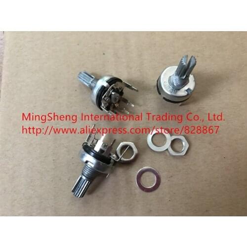 Original new 100% RV17 switch potentiometer B50K handle length 15mm outer diameter 17MM 5pin switch potentiometer