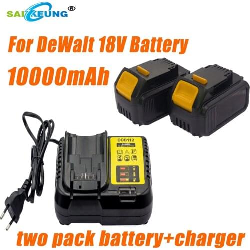 Suitable for DCB181 DCB183 DCB184DCB185 180 Series Power Tool Battery Pack, Compatible with Original DEWALT 18V 10000mAH Battery