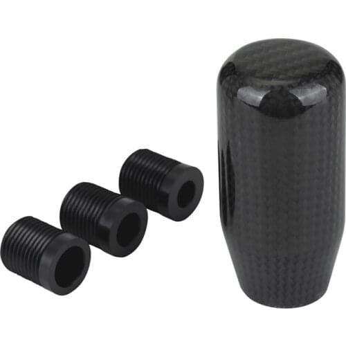 POSSBAY Manual Transmission Gear Knob Carbon Fiber Car Gear Shift Knob Shifter Lever Black Car Styling Interior Decoration